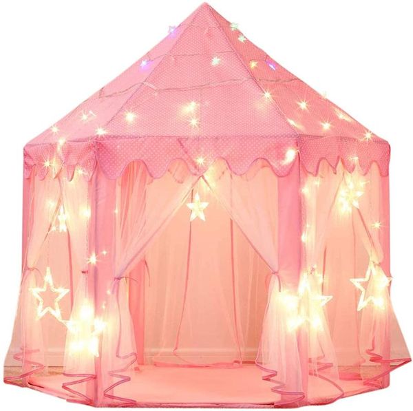 princess castle tent for girls fairy play tents for kids hexagon playhouse w/ large star lights toys children or toddlers
princess castle tent for girls fairy play tents for kids hexagon playhouse w/ large star lights toys children or toddlers