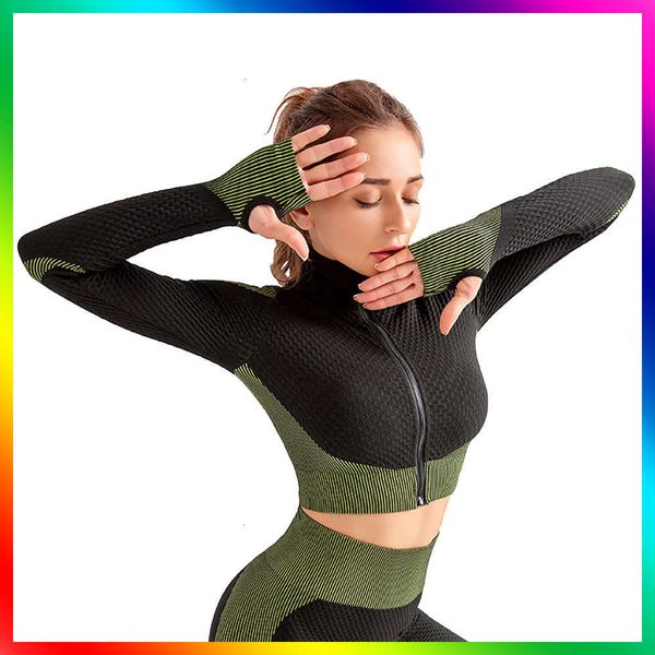 seamless yoga women's fitness suit selling sports long sleeve, Gray
seamless yoga women's fitness suit selling sports long sleeve, Gray