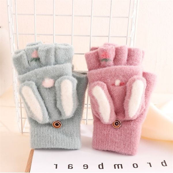 children's gloves school antie hand protection warm flip half finger plush cute baby children thickened in autumn and winter, Black
children's gloves school antie hand protection warm flip half finger plush cute baby children thickened in autumn and winter, Black