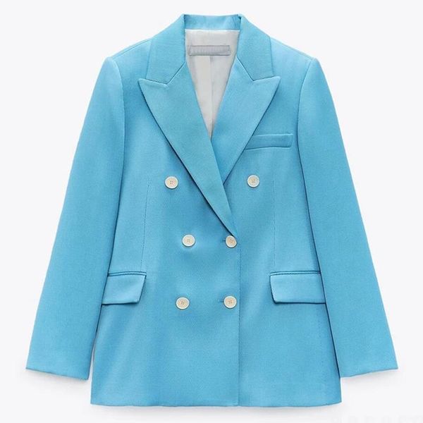 women's suits & blazers zaaho 2021 spring autumn women fashion pocket jacket coat vintage long sleeve double breasted female wear chic, White;black
women's suits & blazers zaaho 2021 spring autumn women fashion pocket jacket coat vintage long sleeve double breasted female wear chic, White;black