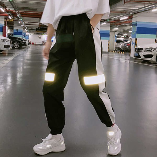 plus size womens reflective pants 2021 hip hop casual male tatical joggers trousers reflective casual streetwear pants y19070101, Black;white
plus size womens reflective pants 2021 hip hop casual male tatical joggers trousers reflective casual streetwear pants y19070101, Black;white