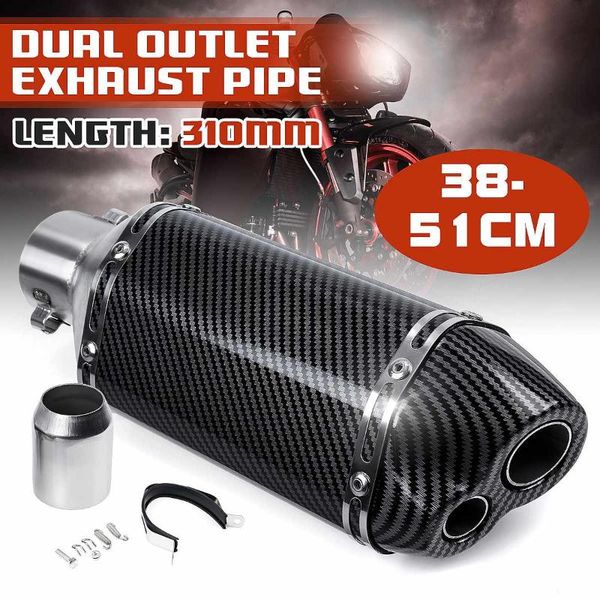 motorcycle exhaust system carbon fiber dual outlet muffler tip stainless steel tail tube pipe universal
motorcycle exhaust system carbon fiber dual outlet muffler tip stainless steel tail tube pipe universal