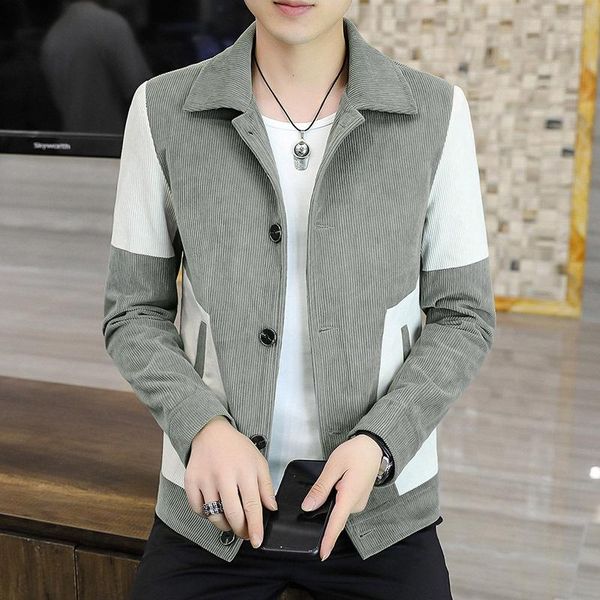 men's jackets 2022 autumn handsome lapels corduroy jacket teenagers fashion colorblock, Black;brown
men's jackets 2022 autumn handsome lapels corduroy jacket teenagers fashion colorblock, Black;brown