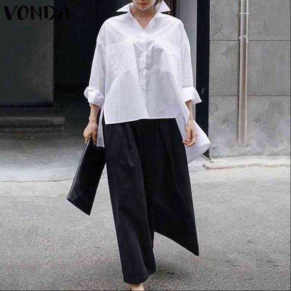 vonda summer women blouses womens tunic spring lapel neck shirts beach female asymmetrical blouse elegant blusas s 5xl, White
vonda summer women blouses womens tunic spring lapel neck shirts beach female asymmetrical blouse elegant blusas s 5xl, White