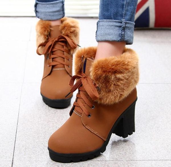 boots high heel winter shoes women fashion women's plush warm fur ladies brand ankle botas, Black
boots high heel winter shoes women fashion women's plush warm fur ladies brand ankle botas, Black