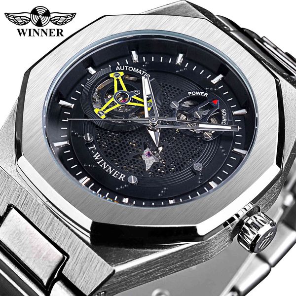 winner sier men automatic mechanical clock luxury hollow design waterproof rvs analogue s, Slivery;brown
winner sier men automatic mechanical clock luxury hollow design waterproof rvs analogue s, Slivery;brown