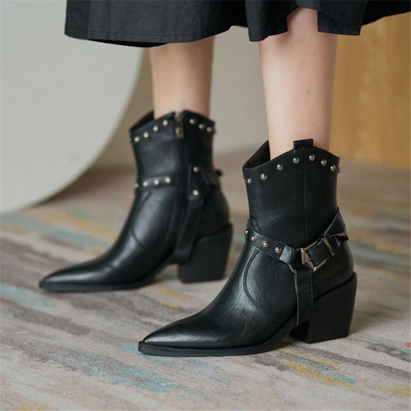 boots pxelena western rivet buckle cowboy ankle women 2021 winter shoes chunky block high heel punk rock gothic motorcycle, Black
boots pxelena western rivet buckle cowboy ankle women 2021 winter shoes chunky block high heel punk rock gothic motorcycle, Black