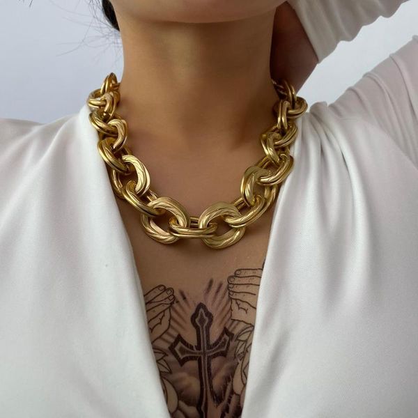 chokers chunky round double layer buckle choker necklace women men heavy chain neck collar jewelry miami cuban thick party gift, Golden;silver
chokers chunky round double layer buckle choker necklace women men heavy chain neck collar jewelry miami cuban thick party gift, Golden;silver