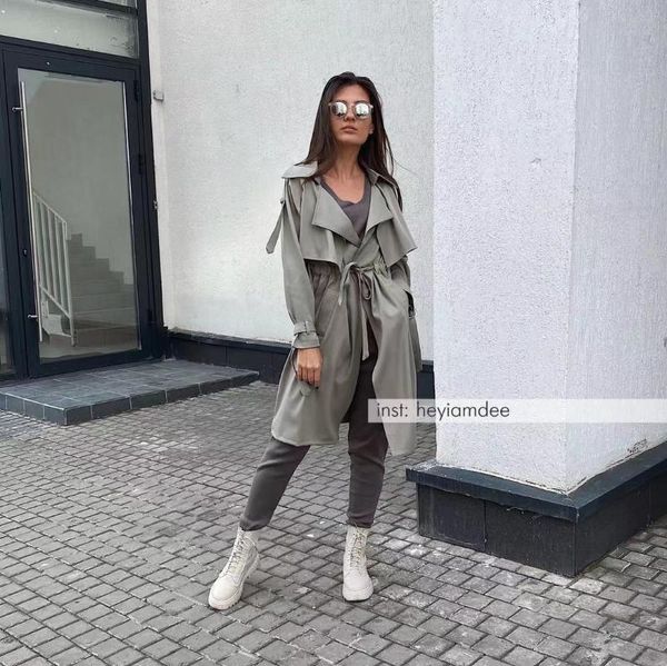 women's trench coats temperament windbreaker women spring 2021 korean coat mid-length french retro british style, Tan;black
women's trench coats temperament windbreaker women spring 2021 korean coat mid-length french retro british style, Tan;black