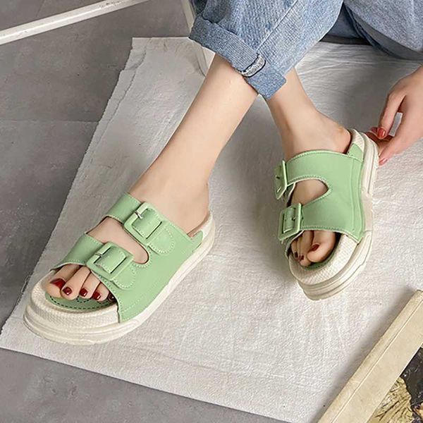 slippers summer women trend double buckle strap platform wedge footwear comfortable outdoor slides sandals vacation beach shoes gk, Black
slippers summer women trend double buckle strap platform wedge footwear comfortable outdoor slides sandals vacation beach shoes gk, Black