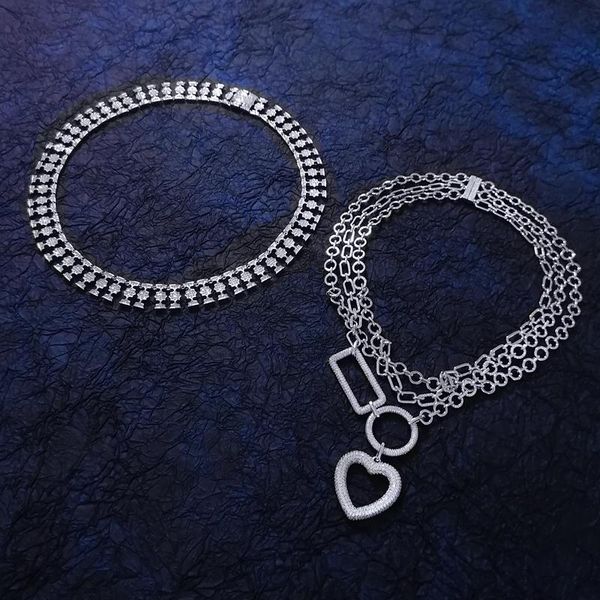 chokers lucury full cubic zirconia star torques necklace love heart dangle choker chain multilayers brand jewelry for women eclat, Golden;silver
chokers lucury full cubic zirconia star torques necklace love heart dangle choker chain multilayers brand jewelry for women eclat, Golden;silver