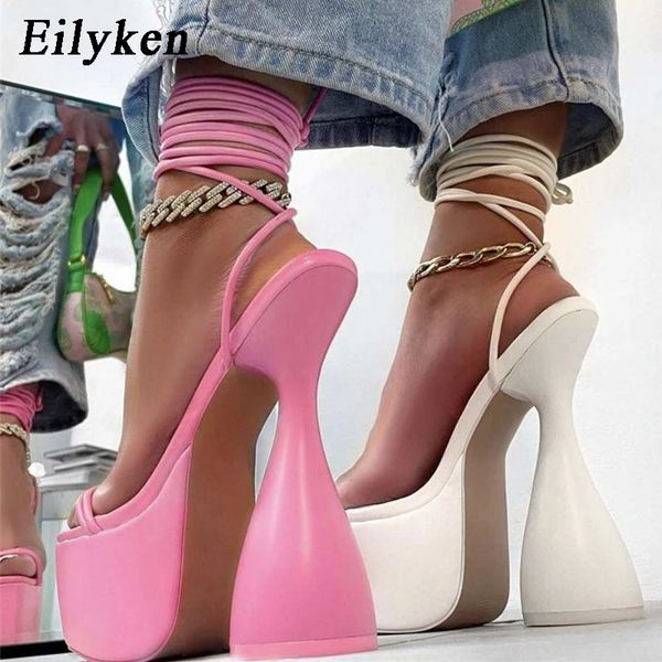 eilyken new fashion pink green cross straps sandals club female thick-soled strange high-heeled sandals party shoes, Black
eilyken new fashion pink green cross straps sandals club female thick-soled strange high-heeled sandals party shoes, Black