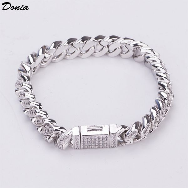 donia jewelry fashion european and american copper micro inlaid zircon cuban bracelet box button men's hip hop style jewelry christmas, Black
donia jewelry fashion european and american copper micro inlaid zircon cuban bracelet box button men's hip hop style jewelry christmas, Black