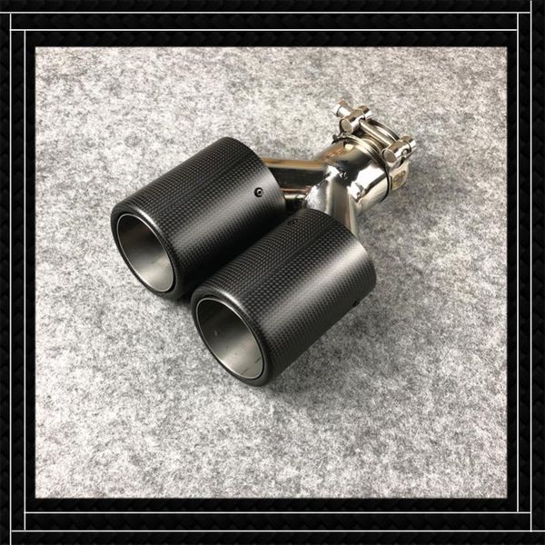 1 piece double out exhaust pipe crimping matte fit for all cars carbon fiber +stainless steel muffler tip
1 piece double out exhaust pipe crimping matte fit for all cars carbon fiber +stainless steel muffler tip