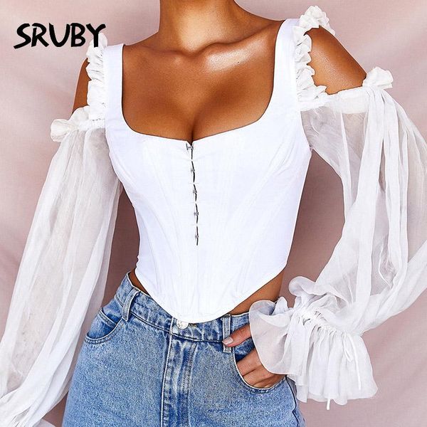 women's blouses & shirts women pure mesh blouse transparent long sleeve fashion hollow out white ruffles
women's blouses & shirts women pure mesh blouse transparent long sleeve fashion hollow out white ruffles