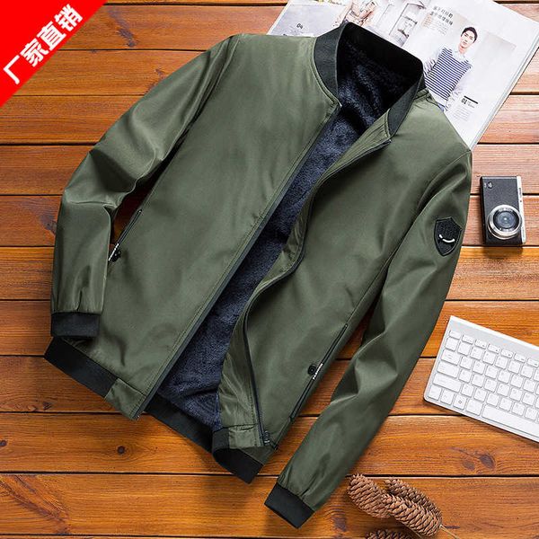 new plush men's stand collar coat cotton padded jacket, Black;brown 
new plush men's stand collar coat cotton padded jacket, Black;brown