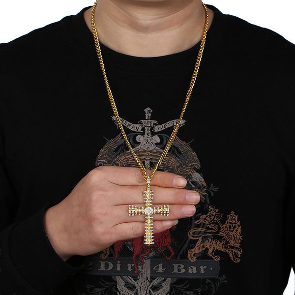 fashion design necklace pendant liguxury jewelry men's hip hop diamond set jesus cross with cuban chain, Silver
fashion design necklace pendant liguxury jewelry men's hip hop diamond set jesus cross with cuban chain, Silver