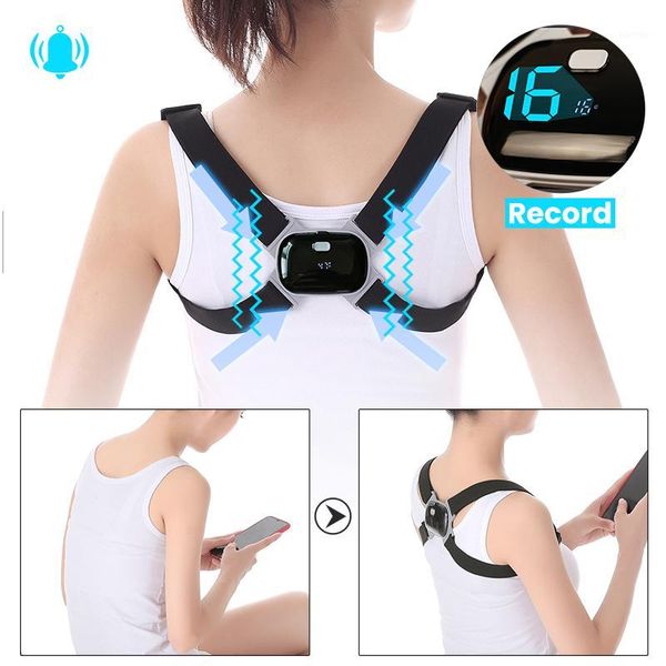 back support 2021 posture correction intelligent corrector for adjustable smart brace shoulder training belt1, Black;blue
back support 2021 posture correction intelligent corrector for adjustable smart brace shoulder training belt1, Black;blue