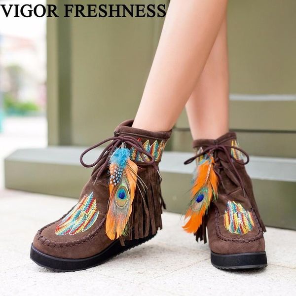 boots chimizhai winter women shoes fur middle heels woman fringe warm mid calf slip on bota feminina my15, Black
boots chimizhai winter women shoes fur middle heels woman fringe warm mid calf slip on bota feminina my15, Black