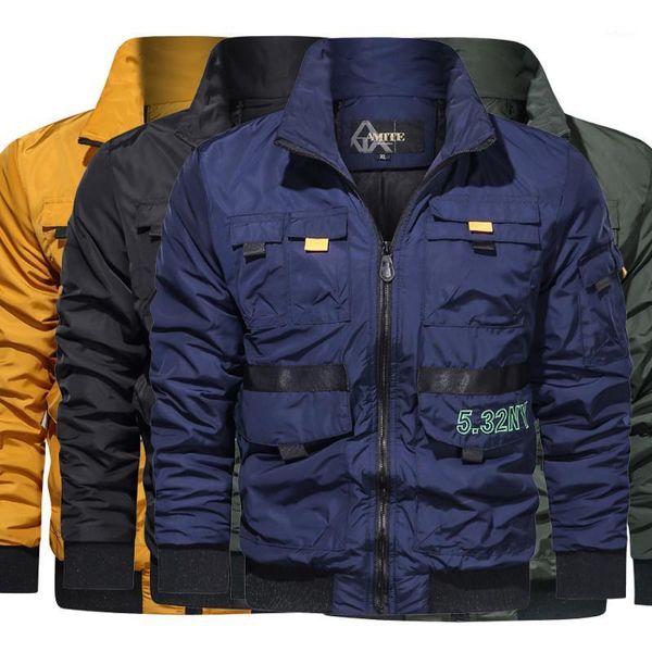 men's spring/fall jacket military style multi-pocket windproof cuffs casual 4xl flight for men jackets, Black;brown
men's spring/fall jacket military style multi-pocket windproof cuffs casual 4xl flight for men jackets, Black;brown