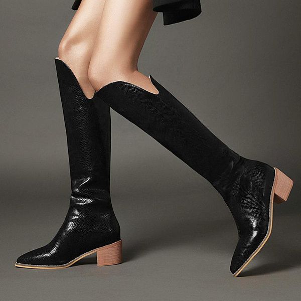 boots women slip on western fashion pointed toe knee high pu leather thick heel autumn winter long black white blue
boots women slip on western fashion pointed toe knee high pu leather thick heel autumn winter long black white blue