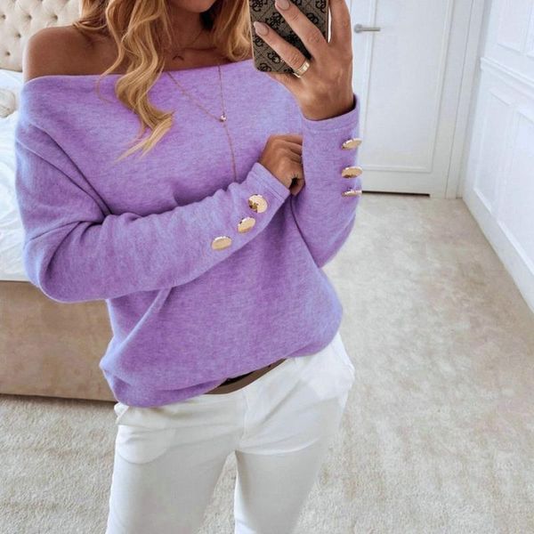women's blouses & shirts solid color off shoulder long sleeve blouse ladies autumn button pullover shirt for 2021 streetwear fashion, White
women's blouses & shirts solid color off shoulder long sleeve blouse ladies autumn button pullover shirt for 2021 streetwear fashion, White
