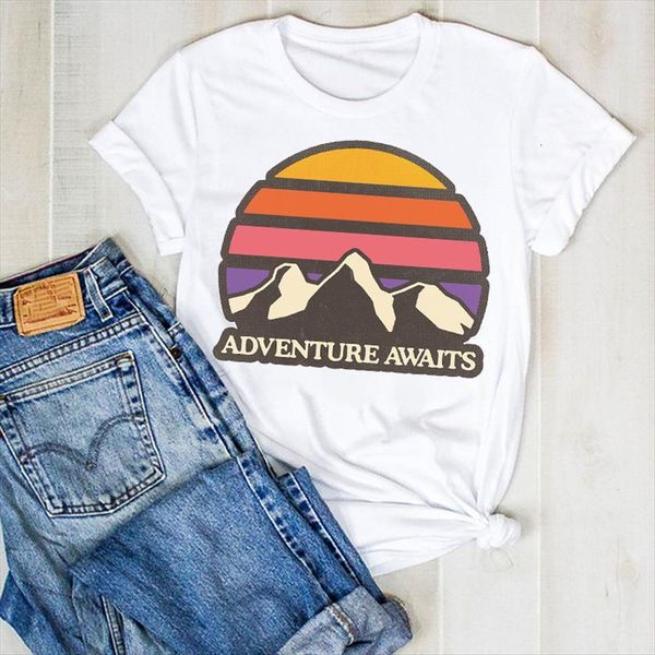 adventure striped cute print women t shirts fashion summer tee clothes graphic, White
adventure striped cute print women t shirts fashion summer tee clothes graphic, White