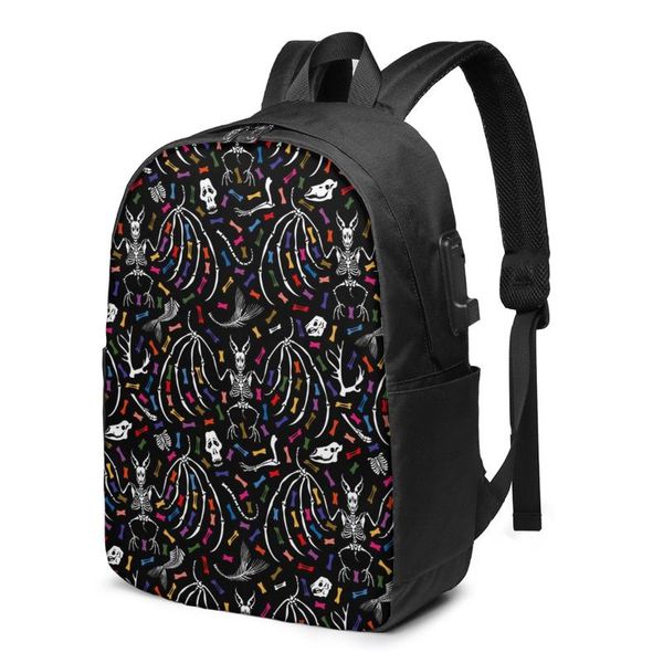 backpack teenage for school boy girl skeletons of bats and bones bag usb charging bookbag
backpack teenage for school boy girl skeletons of bats and bones bag usb charging bookbag