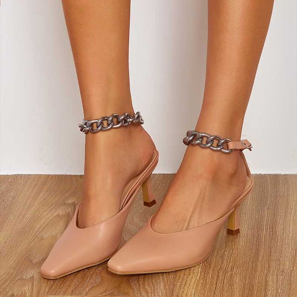 dress shoes nude casual women's sandals pointy closed toe high heels ankle strap buckle chain pumps fancy summer, Black
dress shoes nude casual women's sandals pointy closed toe high heels ankle strap buckle chain pumps fancy summer, Black