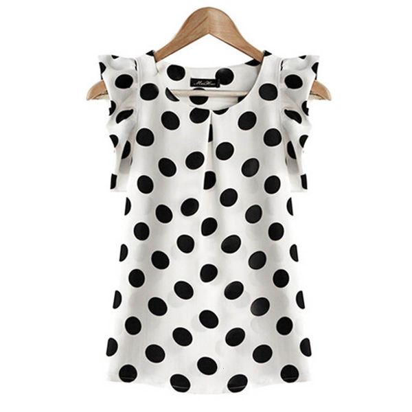 new fashion summer applique womens ladies chiffon puffed short sleeve dot printed blouse vadim, White
new fashion summer applique womens ladies chiffon puffed short sleeve dot printed blouse vadim, White