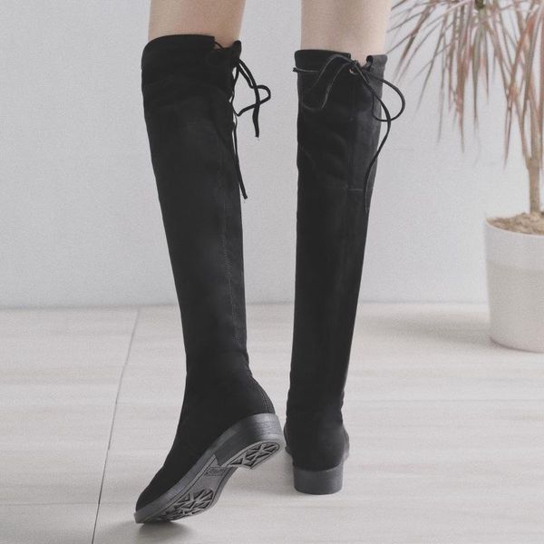 boots thigh high shoes women stretch fabric over the knee ladies footware autumn female botas mujer long back straps, Black
boots thigh high shoes women stretch fabric over the knee ladies footware autumn female botas mujer long back straps, Black