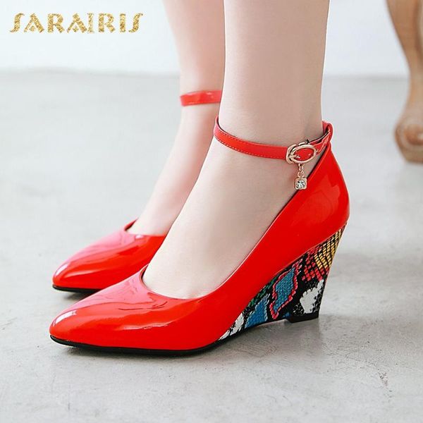 dress shoes sarairis 2021 big size 43 fashion party woman pumps wedge high heels buckle strap ins women footwear, Black
dress shoes sarairis 2021 big size 43 fashion party woman pumps wedge high heels buckle strap ins women footwear, Black