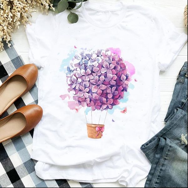 women lady 90s watercolor cartoon flower balloon print casual t tee womens tshirt female shirt clothes graphic t shirt, White
women lady 90s watercolor cartoon flower balloon print casual t tee womens tshirt female shirt clothes graphic t shirt, White
