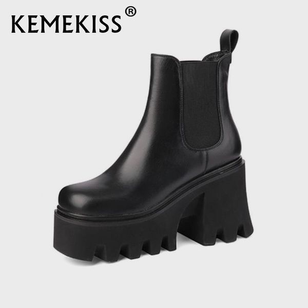 boots kemekiss high heel ankle women real leather thick winter shoes fashion party footwear size 34-39, Black
boots kemekiss high heel ankle women real leather thick winter shoes fashion party footwear size 34-39, Black