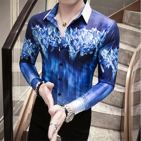 2021 contrast royal blue black for long sleeve dress print designer korean men shirt slim fit prom elegant shirts zeh2, White
2021 contrast royal blue black for long sleeve dress print designer korean men shirt slim fit prom elegant shirts zeh2, White