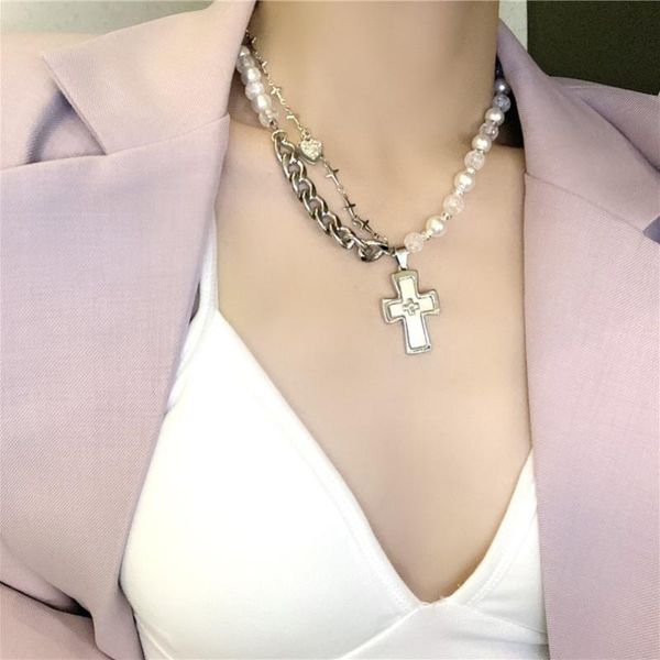 chokers lovoacc personality cross pendant necklace for women asymmetric chunky curb chain beaded splicing necklaces jewelry, Golden;silver
chokers lovoacc personality cross pendant necklace for women asymmetric chunky curb chain beaded splicing necklaces jewelry, Golden;silver