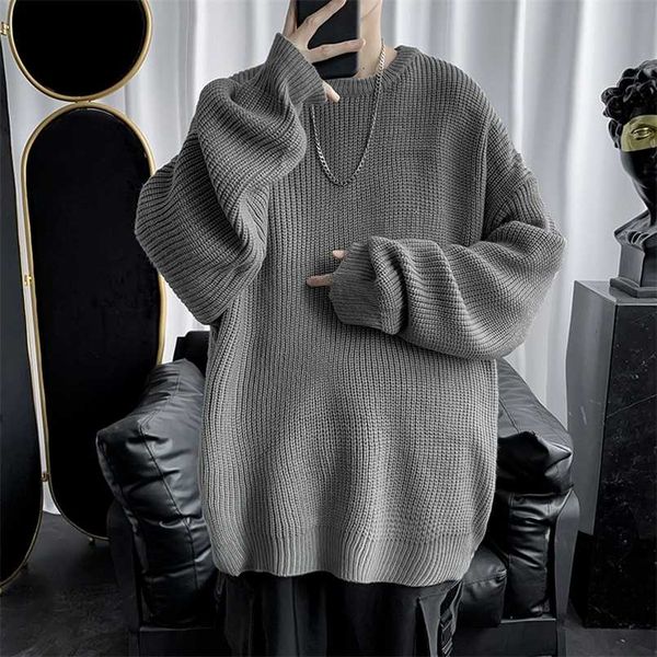 men korean fashion sweaters solid color oversized sweater men long sleeve shirts autumn winter clothing men streetwear pullovers 211018, White;black
men korean fashion sweaters solid color oversized sweater men long sleeve shirts autumn winter clothing men streetwear pullovers 211018, White;black