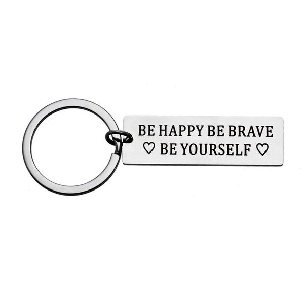 keychains inspirational keyhchain gift be happy brave yourself keyring key chain stainless steel friends kids ring bag keyholder, Silver
keychains inspirational keyhchain gift be happy brave yourself keyring key chain stainless steel friends kids ring bag keyholder, Silver