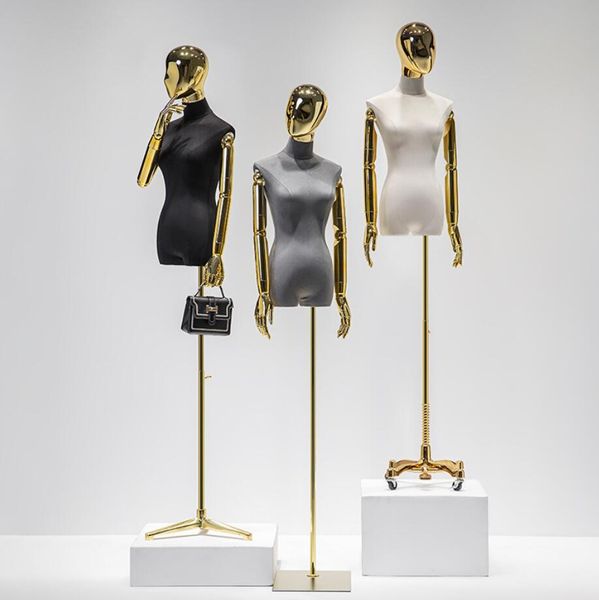 high grade suede electroplated hand commercial furniture clothing shop model props female half window fake mannequin doll display rack
high grade suede electroplated hand commercial furniture clothing shop model props female half window fake mannequin doll display rack