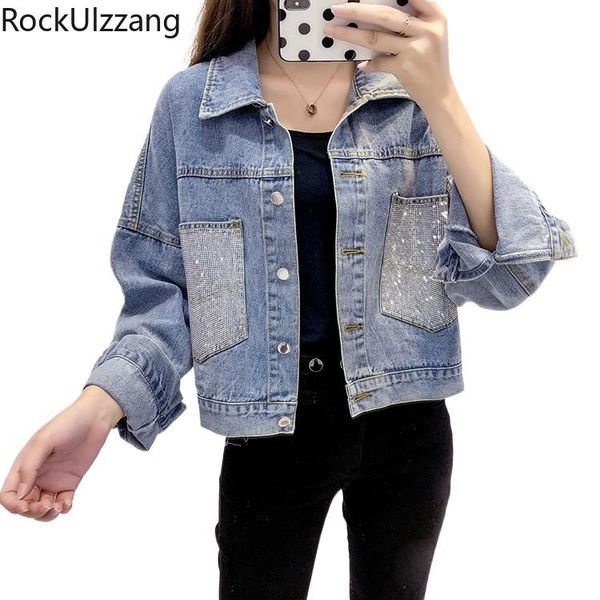women's jackets drilling rhinestone pocket fashion casual single breasted button up jean jacket denim coat women fall plus size windbre, Black;brown
women's jackets drilling rhinestone pocket fashion casual single breasted button up jean jacket denim coat women fall plus size windbre, Black;brown