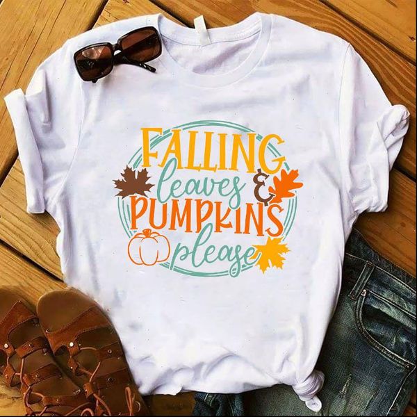 women lady t shirt fall leaves pumpkin please printed tshirt ladies tee shirt women female clothes graphic t shirt, White
women lady t shirt fall leaves pumpkin please printed tshirt ladies tee shirt women female clothes graphic t shirt, White