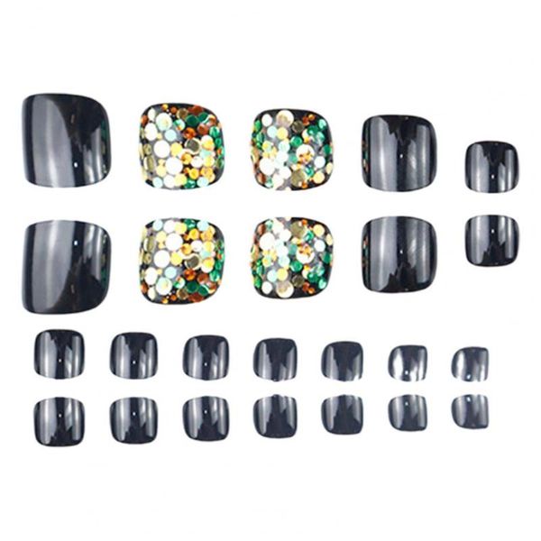 false nails lightweight skin-friendly black glitter fake beauty art toenails for ladies, Red;gold
false nails lightweight skin-friendly black glitter fake beauty art toenails for ladies, Red;gold