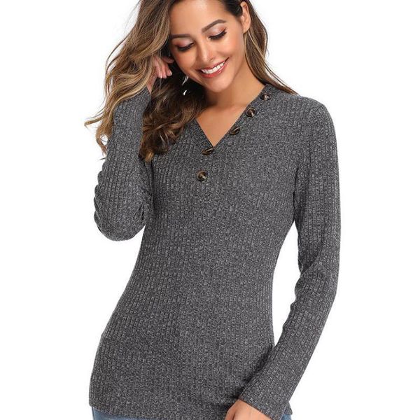 women's sweaters v-collar button self-cultivation long sleeves 2021 autumn fashion pure color pullovers splicing sweater, White;black
women's sweaters v-collar button self-cultivation long sleeves 2021 autumn fashion pure color pullovers splicing sweater, White;black