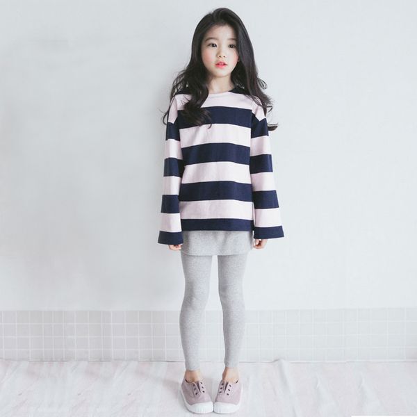 women's two piece pants series of original wide striped long sleeve clothing round neck loose casual t-shirt, White
women's two piece pants series of original wide striped long sleeve clothing round neck loose casual t-shirt, White