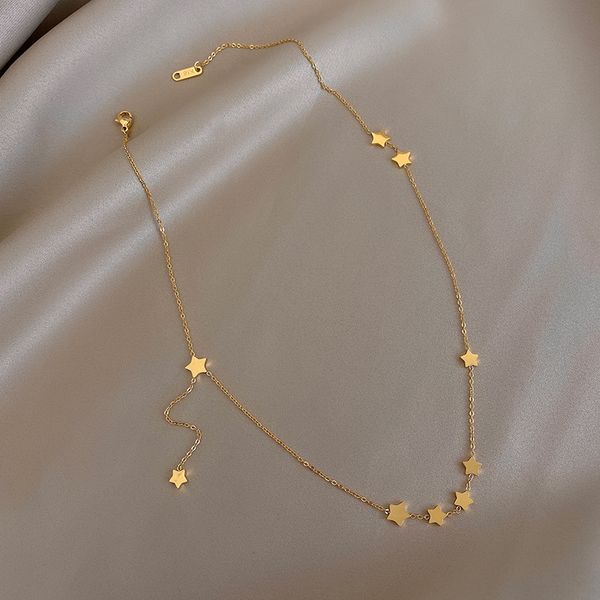 xianlan463 pentagram titanium steel necklaces female temperament of niche contracted clavicle necklace ins tide cold wind personal, Silver
xianlan463 pentagram titanium steel necklaces female temperament of niche contracted clavicle necklace ins tide cold wind personal, Silver