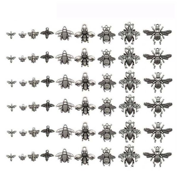80pcs/set vintage silver color alloy bee charms pendants mini animal shape jewelry making components, Bronze;silver
80pcs/set vintage silver color alloy bee charms pendants mini animal shape jewelry making components, Bronze;silver