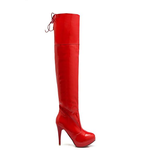 boots head side zipper waterproof platform high winter pu round heel knee-high, Black
boots head side zipper waterproof platform high winter pu round heel knee-high, Black
