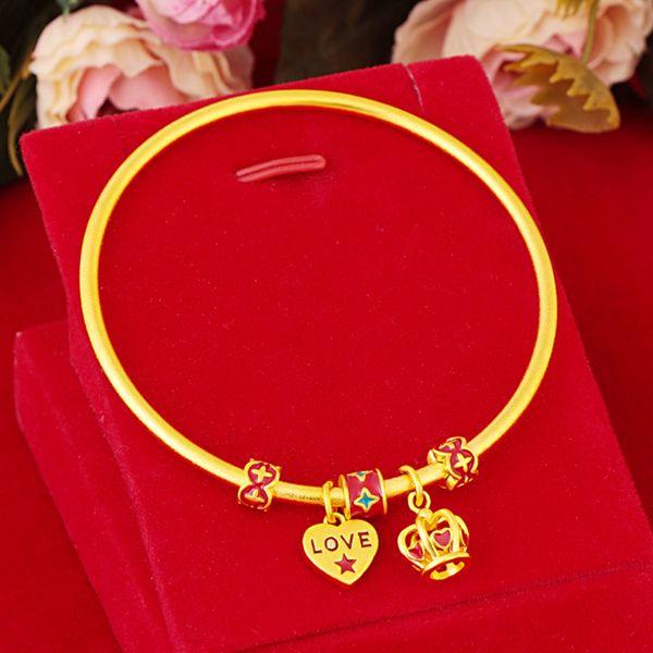 love heart thin bangle women jewelry 18k yellow gold filled female bracelet gift, Black
love heart thin bangle women jewelry 18k yellow gold filled female bracelet gift, Black