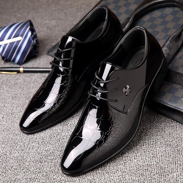 dress shoes 2021 men pu leather formal business work male office wedding driving for masculino, Black
dress shoes 2021 men pu leather formal business work male office wedding driving for masculino, Black