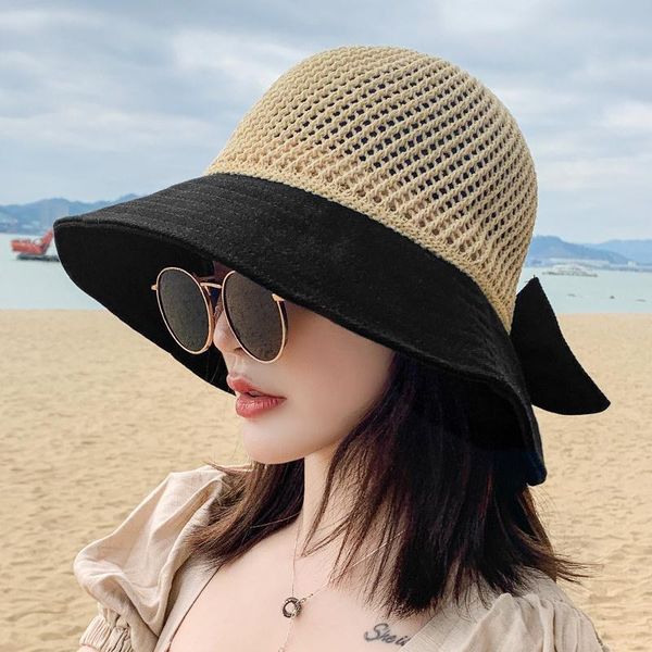 beanie/skull caps women's hat bow fisherman sun protection stitching round wide-brimmed sunhat, Blue;gray
beanie/skull caps women's hat bow fisherman sun protection stitching round wide-brimmed sunhat, Blue;gray